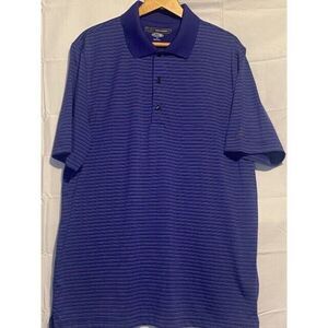 GREG NORMAN GOLF‎ PLAY DRY Mens LARGE BLUE 100% POLYESTER